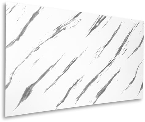 3m²- 5 x Selbstklebendes Wandpaneel in Marmoroptik 100 x 60 cm PVC Wandverkleidung wasserfest flexibel Marmor.137