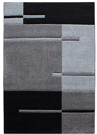KADIMA DESIGN Wohnzimmerteppich Karomuster Klassisch Pflegeleicht Elegant Waschbar Langlebig Strapazierfähig Grau 120x170 cm Schlafzimmer Wohnzimmer Oeko-TEX Fußbodenheizung geeignet | Monza
