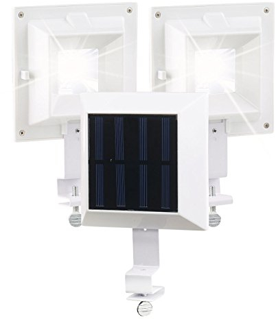 Lunartec Solarlampen Regenrinne: 3er-Set Solar-LED-Dachrinnenleuchte, 20 lm, 0,2 W, Licht-Sensor, weiß (Dachrinnen Solar Strahler, LED-Lampe für Dachrinne, Garten Beleuchtung)