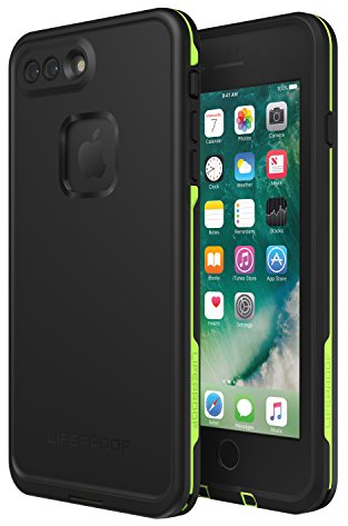 LifeProof FRFRE Serie wasserdichte Schutzhülle für iPhone 8 Plus & 7 Plus (nur in Einzelhandelsverpackung) Night Lite (Schwarz/Limette) (24 Stück)
