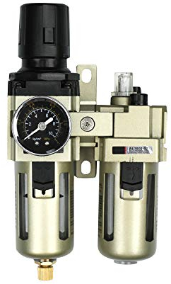 Wasserabscheider Druckminderer Druckluftregler für Druckluftkompressor,1/4 Zoll Filter und Ölnebel mit Becherabdeckung