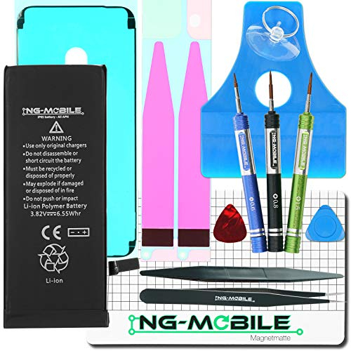 NG-Mobile Akku Ersatz für iPhone 6S | Profi Reparatur Werkzeug-Set | Original Batterie Kapazität 1715 mAh