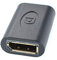 Oiyagai 1 Pieza Adaptador Conector De Extensión Displayport Hembra A Hembra DP F/F Negro para Transmisión De Video Y Juegos