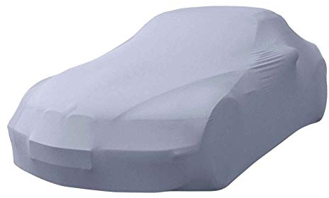 Indoor Autoplane kompatibel mit BMW 3er E30 Cabriolet Coupe Limousine Bj 1982–1994 Premium Qualiät dehnbar formanpassend atmungsaktiv Stoff Ganzgarage Auto Abdeckung Car Cover GRAU