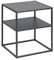 AC Design Furniture Nino Nachttisch mit Ablage, B: 45 x H: 50,5 x T: 40 cm, Schwarz, Metall, 1 Stk