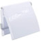 BM 4281 Porta Carta Igienica Portarotolo Elegante in Plastica con Coperchio Protettivo Colore Bianco Kit Viti per Installazione Incluso