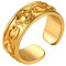 FindChic einstellbarer Offener Ring Retro Sternzeichen Krebs Fingerring Tierskreis Horoskop Ring für Paar Pärchen