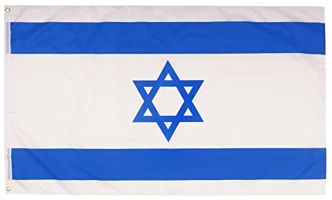 Banderas de aricona – bandera de Israel resistente a la intemperie con 2 ojales de metal - bandera israelí 90 x 150 cm