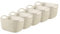 Curver 5er-Set Aufbewahrungskörbe in Strickoptik, für Küche, Wohnzimmer, Badezimmer, Schlafzimmer, rechteckig, klein, 8 l, Oasis White