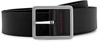HUGO Herren Ges Sr35 Wendegürtel mit genarbtem und glattem Finish Schwarz 85