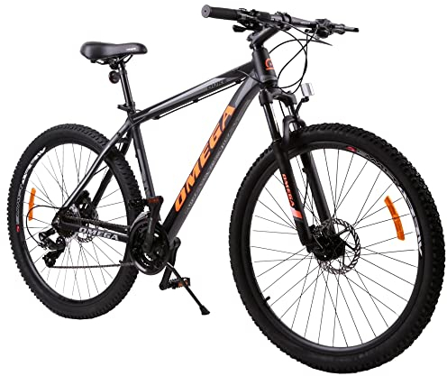 OMEGA BIKES Duke 27.5-29 Zoll Mountainbike, hydraulische Scheibenbremsen, Shimano-Ausstattung, 21 Gang-Schaltung, Gabel-Federung, Jungen-Fahrrad & Herren-Fahrrad