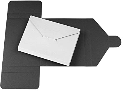 Faltschachtel Mailer C6,16,2 x 11,4 x 2,0 cm, Schwarz-Weiß, Jade Kraftkarton - 10er Set