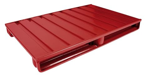 Heson | Stahlflachpalette | LxB 1200 x 1000 mm | Traglast 1500 kg | FeuerRot