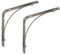 BRESKO Regalträger Regalwinkel Regalhalter Regalkonsole Konsole Winkelträger Wandregal Regalsystem Halterung 2 Stück (Silber, 200x200 mm)