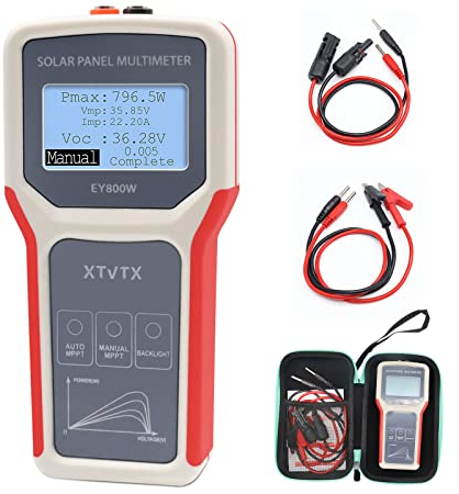 EY800W - Tester per pannello solare, multimetro per pannello fotovoltaico con schermo LCD ultra chiaro