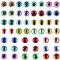 TOAOB 100pcs 6mm Glass Dragon Eyes Cabochon Eyes Safety Eyes Dolls Eyes for Doll Making DIY Craft Plush Animals