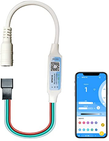 LOAMLIN WS2812B WS2811 LED Streifen Controller SP621E, Musik Bluetooth iOS/Andriod App Steuerung Unterstützung von Smart IC RGB LED LIGHT Controller, DC Input für Traumfarbe LED-Lichtprojekt