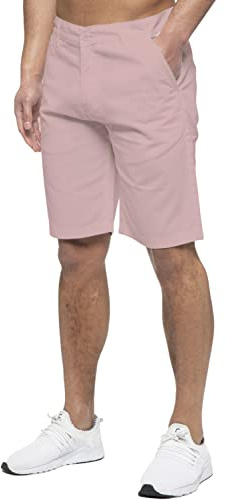 989Ze ENZO Mens Regular Fit Chino Shorts — 100% Cotton, Smart Casual, 10 Colours