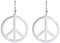 VASSAGO Peace Sign Ohrringe Edelstahl Erde Zubehör Hängende Ohrringe Hippie Zubehör für 60er oder 70er Jahre Party Schmuck Set für Frauen Männer