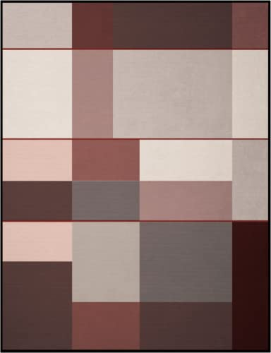biederlack Wohndecke Grid Baumwollmischung Rosenholz Größe 180x220 cm
