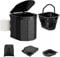 WADEO Tragbare Campingtoilette mit herausnehmbarem Inneneimer, auslaufsichere Falttoilette für Erwachsene, Faltbare Campingtoilette mit Papierhalter, ideal für Wandern, Camping, Reisen, Angeln