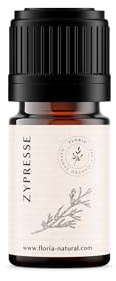 BIO Zypresse 5 ml I 100% Naturreines ätherisches Öl I für Aroma Diffuser I Ätherische Öl Diffusor I Aromaöl I Duftöl I by Floria Natural