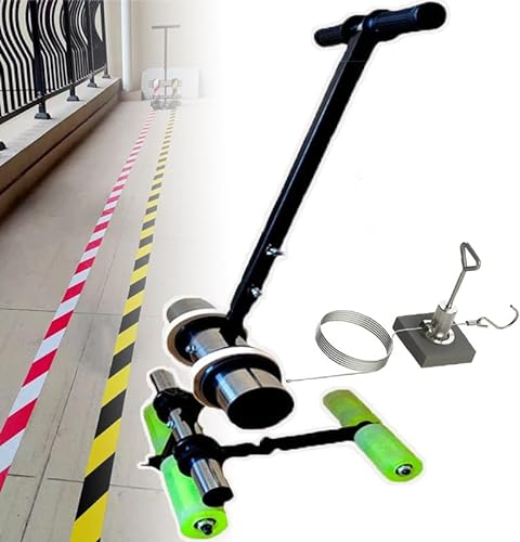 HDaspijh Bandmarkierungsmaschine, Markierungsset für Basketballplätze, handgeschobener Bodenbandapplikator, Spielfeldlinienmarkierungsmaschinen, Schablonenset für Basketballplätze,Green