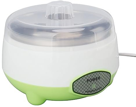 Machine Compacte de Yaourtière D'acier Inoxydable DIY Vert 15W pour le Yaourt Fait Maison (Prise UE 220V)
