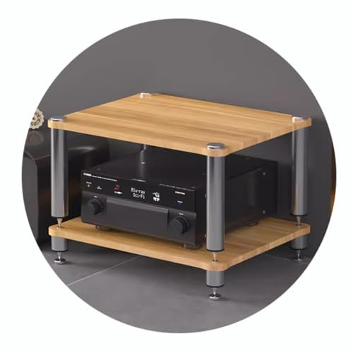 Generisch HIFI Ständer AV Regal mit stoßdämpfenden Füßen - 2/3/4 Ebenen HiFi Rack Audio Rack für Audio Video Komponenten Schrank und Plattenspieler Ständer in Schwarz