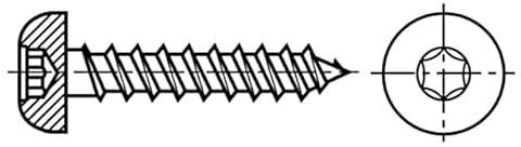 200X 3366823 Vis SPAX® pour bois 4x40 Tête: cylindrique Torx® acier trempé BOSSA