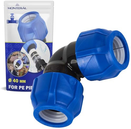 Raccordo Ø40 mm a Gomito 90° in Polipropilene PP per il Collegamento di Tubo Polietilene PE - MONTERAL