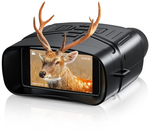 Nachtsichtgerät, Nachtsichtgeräte 5K 10000mAh Wiederaufladbares 3, 10X Digitales Zoom 600M Infrarot Nachtsicht Fernglas, 9 Stufen IR Night Vision, Nachtsichtgerät für Jagd Camping mit 32GB TF Karte