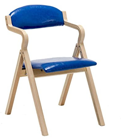 Braune gepolsterte Akzentsessel mit ledergepolsterten Sitzen – Beine aus massivem Holz, klappbarer zusätzlicher Stuhl für Küche, Büro, Hochzeit, Party. Origin China