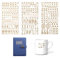 3 Blatt Buchstaben Aufkleber Gold Goldbuchstaben zum Kleben Glitzer Klebebuchstaben Gold 3D Selbstklebende Buchstaben Alphabet und Zahlen Aufkleber für Harz Scrapbooking
