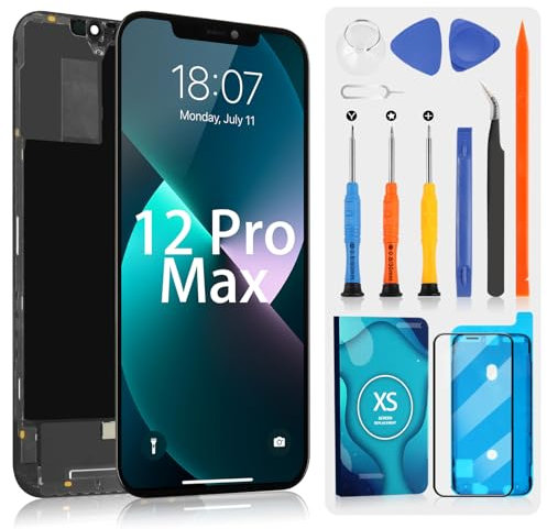 LCD Écran pour iPhone 12 Pro Max Incell Ecran pour iPhone12 Pro Max LCD Display A2411 A2342 A2410 A2412 Écran Tactile Digitizer Assemblée Complète avec Outils (Noir sans Cadre)