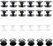 Alriedy Lot de 24 paires de boutons et rivets de rechange pour chaussures de style Crocs - Installation et réparation faciles - Design robuste pour une longue durée de vie et une décoration, Noir