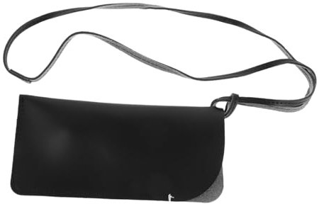BESPORTBLE Borsa Per Occhiali Con Cordino Occhiali Da Sole Trasportare Spalla Donna Portatile Custodia Per Appendere La Borsa Sacca Da Sole Custodie Morbide Per Occhiali Da Uomo Black Pu