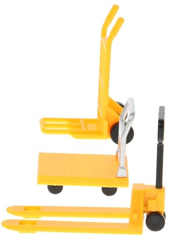 HONMEET 1 Ensemble Parking pour La Circulation Routière Mini Outils De Déplacement De Construction Miniature D’Outil Mobile Petit Chariot Élévateur Modèle De Voiture Yellow Plastique