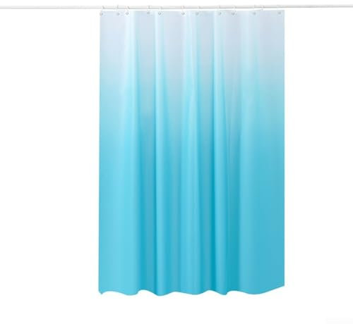 LUCKCDUO Rideau de douche moderne pour salle de bain, matériau imperméable pour l'hygiène de la salle de bain, 180 x 180 cm, pour la protection de la douche (bleu clair)