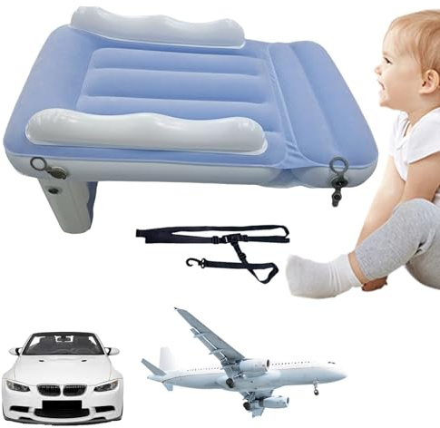 Aufblasbares Flugzeugbett für Kinder | Baby-Flugzeugsitzverlängerung – leichte Baby-Luftmatratze passend für Zug-, Auto- und Flugzeugsitze