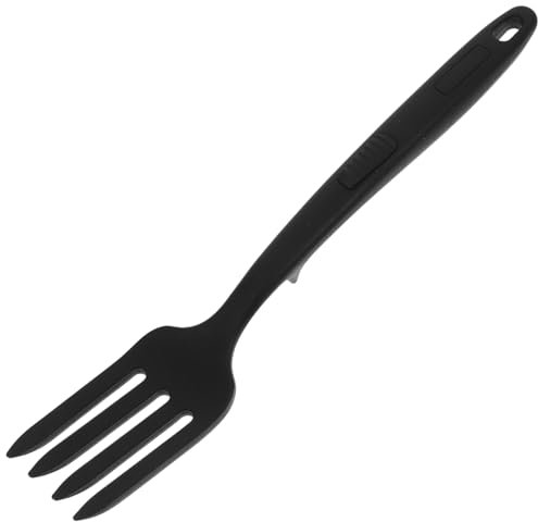 FUNOMOCYA Silicone Cooking Fork Heat Resistant Nonstick Pasta Mixing Fork for Stirring and Serving Comfortable Grip Silicone Versatile Kitchen Utensil for Cooking