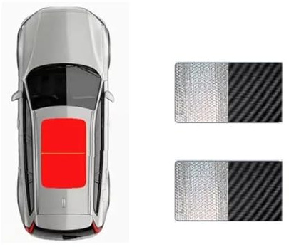 Auto Sonnenblende Für VW Für Passat Für Magotan B8 2017~2023 Autoteil Auto Schiebedach Sonnenschirm Wärmedämmung Sonnenschutz Kühlzubehör(Silver Black)