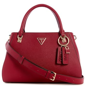 GUESS Handtasche Umhängetasche Noelle II Luxury Satchel Garnet dunkelrot