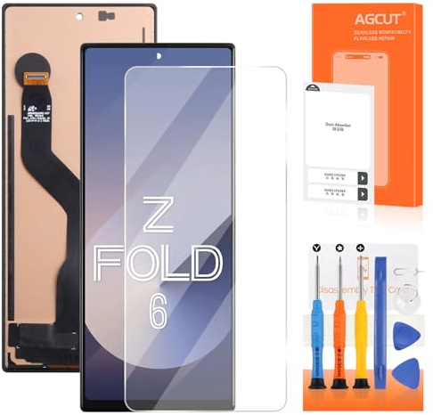 (Écran Externe) Écran LCD pour Samsung Z Fold6 Ecran Replacement pour Galaxy Z Fold 6 SM-F956B SM-F956U 6,3 LCD Display Digitalizer Ecran Tactile Assemblée avec Outils (Noir Incell, Sans Empreinte)