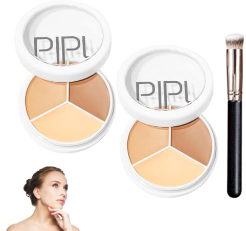 PBAHAUP Correttore Essence, Palette Correttore Copertura, Crema Correttore Viso Impermeabile a Lunga Durata, Texture Leggera per Contorno ed Evidenziazione,2 Pezzi per Makeup Naturale e Flawless