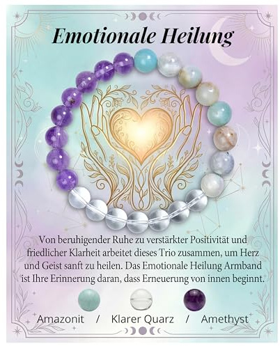 Bivei Heilstein Schutz Kristall Armband Damen | 8mm Perlenarmband, Dehnbares Armband Jewellery für Damen & Herren als Geschen