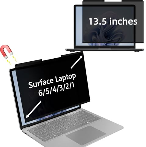KiimLaa Magnetic Privacy Screen Filter for 13,5 inch Surface Laptop 6/5/4/3/2/1, Removable Anti Peeping Anti-Glare Blue Light Protector Film Compatible with Surface Laptop 6/5/4/3/2/1 13,5