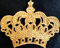 Krone Aufnäher Bügelbild Aufbügler Iron on Patches Applikation Kinder  Krone gold 8 x 6,5 cm 