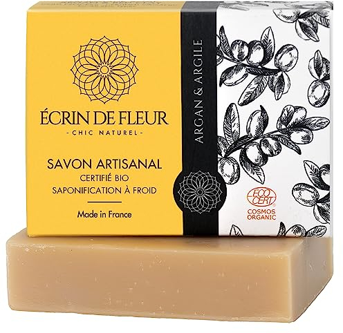 ÉCRIN DE FLEUR - Feste Seife Argan Bio Zertifiziert, duschseife für Männer und Frauen, 90g