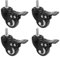 YAOBLUESEA Set di 4 rotelle girevoli con freno, dalla portata di 150 kg. Dimensioni: 50 mm, di colore nero (8 x 25 mm)